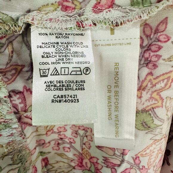 NWT Loft Plus Jungle Ruffle Floral Pocket Button Up Short Sleeve Dress 16 - Picture 10 of 11